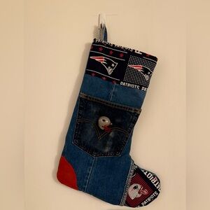 Patriots Denim Christmas Stocking